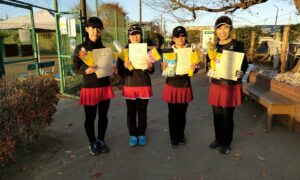 第2254回　善福寺公園テニスクラブ　女子ダブルスチーム戦準優勝:『エトワール』