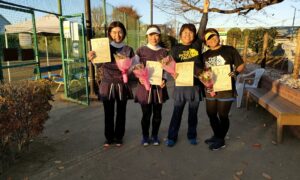 第2254回　善福寺公園テニスクラブ　女子ダブルスチーム戦優勝:『シフォーヌ８８』