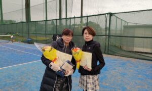 第2256回　サンライズテニススクール調布校　女子ダブルス準優勝:高橋・高崎ペア