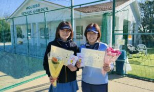 第2268回　百草テニスガーデン　女子ダブルス優勝:松本・林ペア