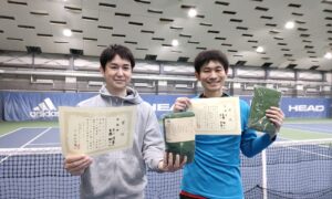 第311回　MTSテニスアリーナ三鷹　ナイター男子ダブルス準優勝:京小・百瀬ペア