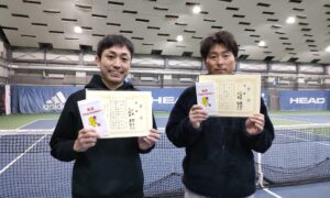 第311回　MTSテニスアリーナ三鷹　ナイター男子ダブルス優勝:戸田・久保田ペア