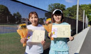 第2343回　MUFG PARKテニスコート　女子ダブルス準優勝:鬼塚・飯村ペア