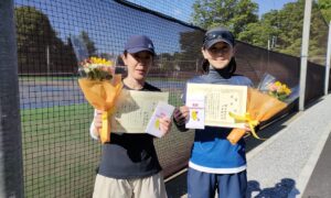 第2343回　MUFG PARKテニスコート　女子ダブルス優勝:山本・蝦名ペア