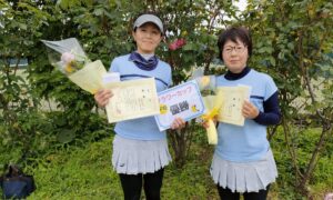第2355回　桜台テニスクラブ　女子ダブルス優勝:小林・小鍛治ペア