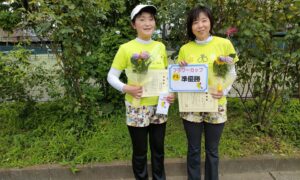 第2356回　桜台テニスクラブ　女子ダブルス準優勝:新田・疋田ペア