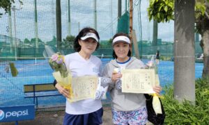 第2357回　サンライズテニススクール調布校　女子ダブルス準優勝:大木・森島ペア