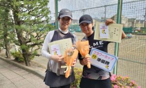 第2362回　関町ローンテニスクラブ　女子ダブルス準優勝:牛島・岡ペア