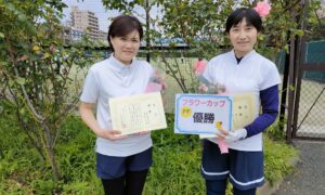 第2368回　桜台テニスクラブ　女子ダブルス優勝:金山・神田ペア