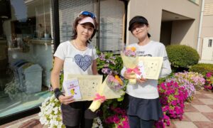 第2370回　緑ヶ丘テニスガーデン　女子ダブルス優勝:岡西・高谷ペア