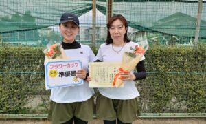 第2374回　関町ローンテニスクラブ　女子ダブルス準優勝:吉田・原ペア