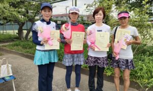 第2378回　桜台テニスクラブ　女子ダブルスチーム戦準優勝:「マックシェイク」チーム