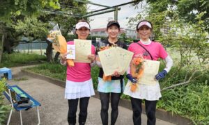 第2378回　桜台テニスクラブ　女子ダブルスチーム戦優勝:「ソルト」チーム
