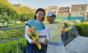 第2388回　桜台テニスクラブ　女子ダブルス準優勝:松澤・山田ペア