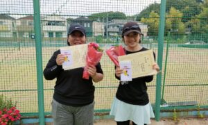 第2391回　百草テニスガーデン　女子ダブルス準優勝:中西・松本ペア