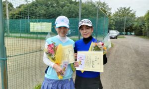 第2392回　桜田倶楽部 東京テニスカレッジ　女子ダブルス準優勝:庄司・内田ペア