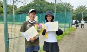 第2392回　桜田倶楽部 東京テニスカレッジ　女子ダブルス優勝:加藤・田辺ペア