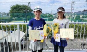 第2399回　善福寺公園テニスクラブ　女子ダブルス準優勝:菅原・長井ペア