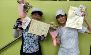 第2401回　桜台テニスクラブ　女子ダブルス準優勝:小田・横川ペア