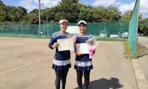 第2414回　桜田倶楽部 東京テニスカレッジ　女子ダブルス優勝:小川悦子・神田日和ペア