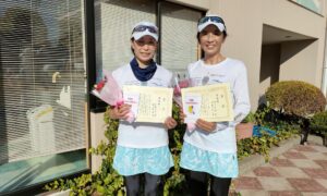 第2416回　緑ヶ丘テニスガーデン　女子ダブルス準優勝:加藤・樋口ペア