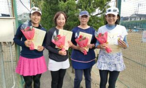 第2421回　関町ローンテニスクラブ　女子ダブルスチーム戦優勝:「ポコちゃん」チーム