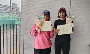 第2445回　東宝調布スポーツパーク　女子ダブルス準優勝:前田・青ペア