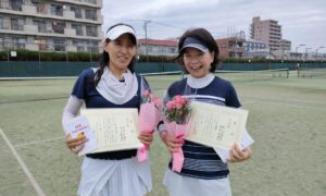 第2449回　桜台テニスクラブ　女子ダブルス準優勝:坪井・石川ペア