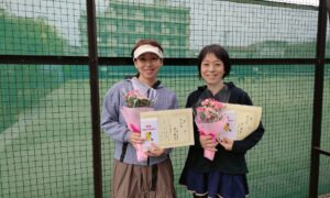 第2450回　桜台テニスクラブ　女子ダブルス準優勝:小原・緑川ペア