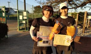 第2452回　善福寺公園テニスクラブ　女子ダブルス優勝:木村・高野ペア