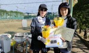 第2455回　関町ローンテニスクラブ　女子ダブルス優勝:多田・堀ペア