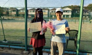 第2458回　百草テニスガーデン　女子ダブルス準優勝:高橋・中澤ペア