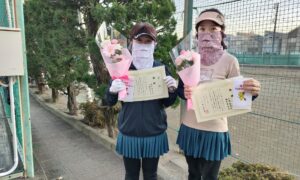 第2464回　関町ローンテニスクラブ　女子ダブルス優勝:橋本・山路ペア