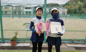 第2466回　百草テニスガーデン　女子ダブルス準優勝:寺田・渋谷ペア