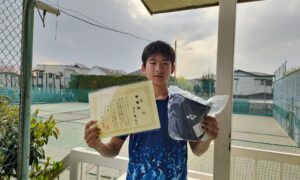 第46回　関町ローンテニスクラブ　中学生男子シングルス準優勝:日方暁生選手