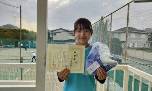 第46回　関町ローンテニスクラブ　中学生女子シングルス準優勝:村井花帆選手