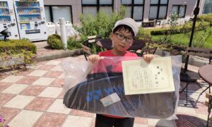 第65回　緑ヶ丘テニスガーデン　小学生男子10才以下シングルス優勝:浅野稜選手