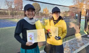 第2475回　MUFG PARKテニスコート　女子ダブルス準優勝:長谷川・栗林ペア