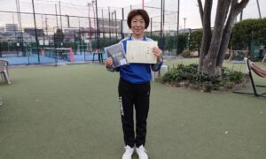 第34回　善福寺公園テニスクラブ　女子シングルス準優勝:牛山久美子選手