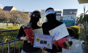 第2306回　桜台テニスクラブ　女子ダブルス優勝:浅野・原田ペア