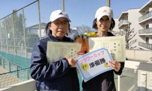 第2310回　関町ローンテニスクラブ　女子ダブルス準優勝:高橋・村井ペア