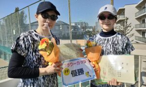 第2310回　関町ローンテニスクラブ　女子ダブルス優勝:木村・野島ペア