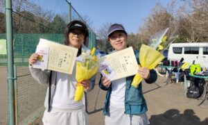 第2317回　桜田倶楽部 東京テニスカレッジ　女子ダブルス準優勝:大桑・辻ペア