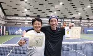 第316回　MTSテニスアリーナ三鷹　ナイター男子ダブルス優勝:櫻木・横澤ペア
