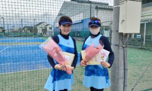 第2324回　南町田インターナショナルテニスカレッジ　女子ダブルス優勝:中村・野村ペア