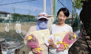 第2329回　関町ローンテニスクラブ　女子ダブルス優勝:伊藤・斉藤ペア