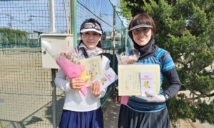 第2330回　関町ローンテニスクラブ　女子ダブルス優勝:古橋・九十九ペア