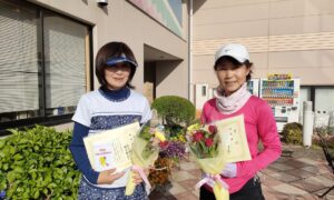 第2331回　緑ヶ丘テニスガーデン　女子ダブルス準優勝:庄司・野田ペア