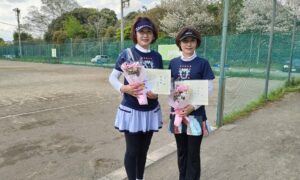 第2332回　桜田倶楽部 東京テニスカレッジ　女子ダブルス準優勝:西田・柿田ペア
