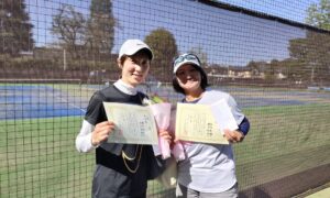 第2333回　MUFG PARKテニスコート　女子ダブルス準優勝:櫻井・佐々木ペア